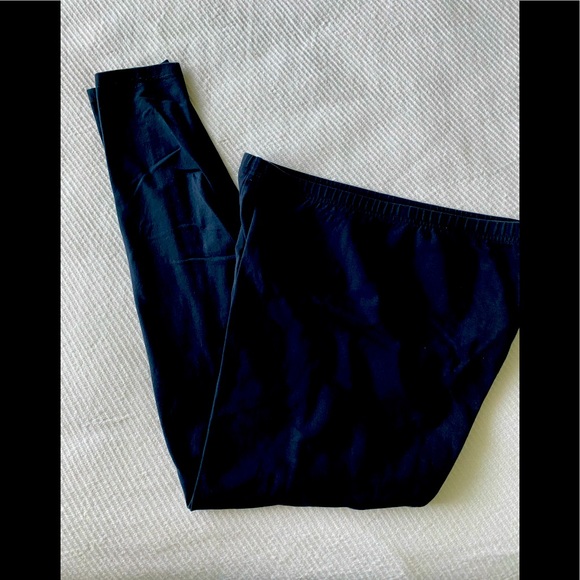 Stretch Velour Black Leggings - Picture 1 of 3